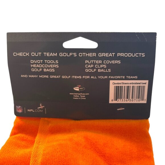 NFL CLEVELAND BROWNS Embroidered Golf Towel Helmet Logo Football Sports Fan NEW - Picture 5 of 10